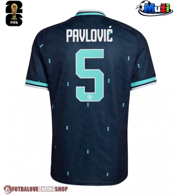 Německo Aleksandar Pavlovic #5 Venkovní Dres MS 2026 Krátkým Rukávem